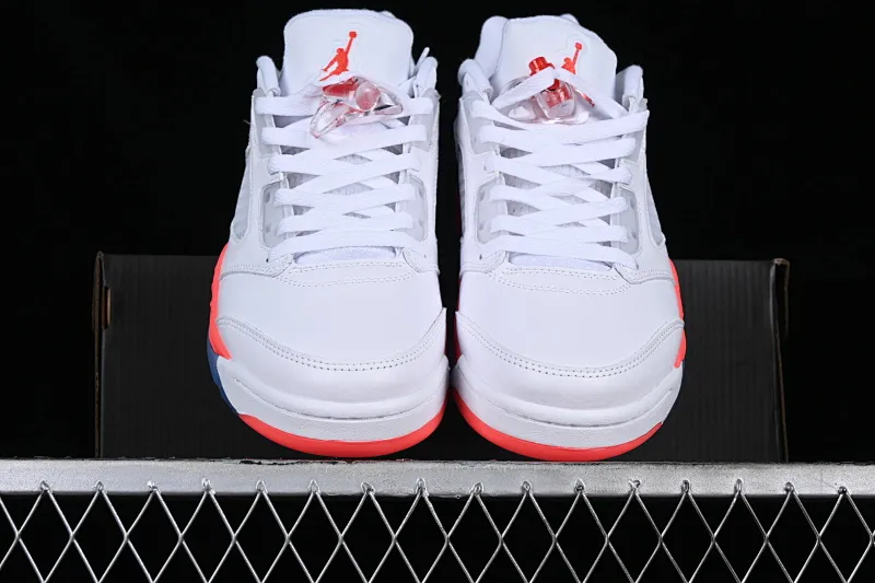 All categories Air Jordan Jordan series basketball shoes Air Jordan 5 Z version Air Jordan Retro Low AJ5 Joe 5 Knicks white blue orange low-top basketball shoes FQ1316-018